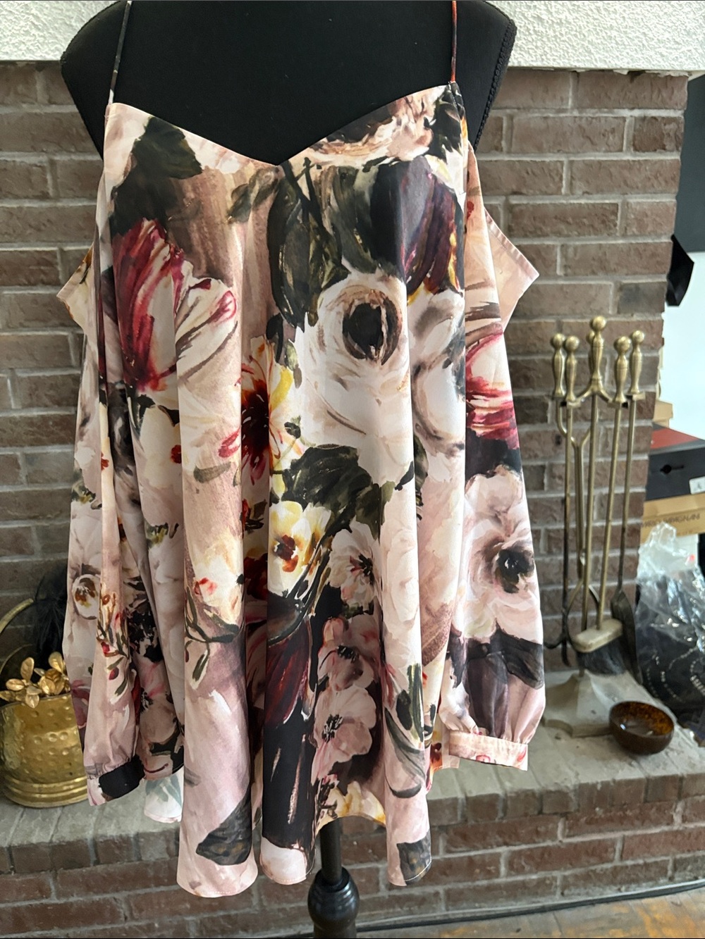 Haute Hippie Pink Floral Spaghetti Strap Blouse